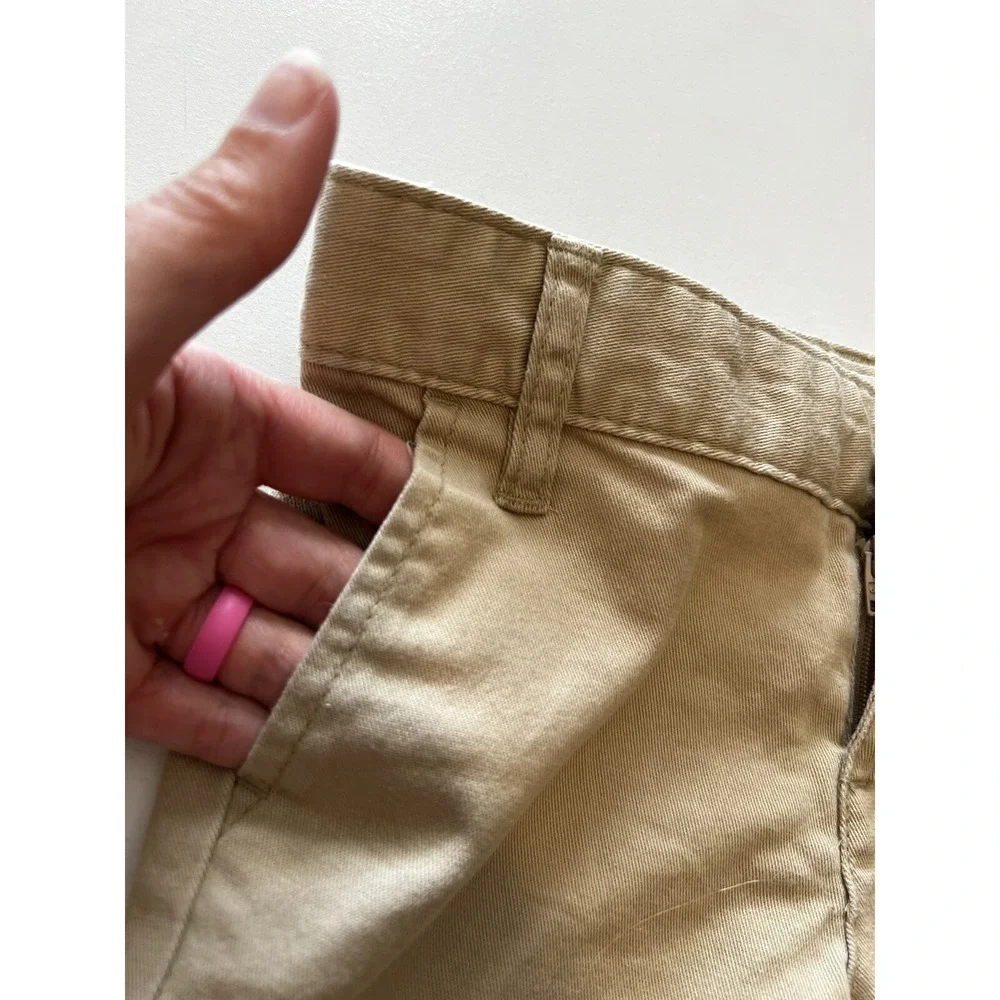 OLD‎ NAVY Girls Kids Size 5 Shorts Khakis Chinos Tan Bermuda Adjustable Waist